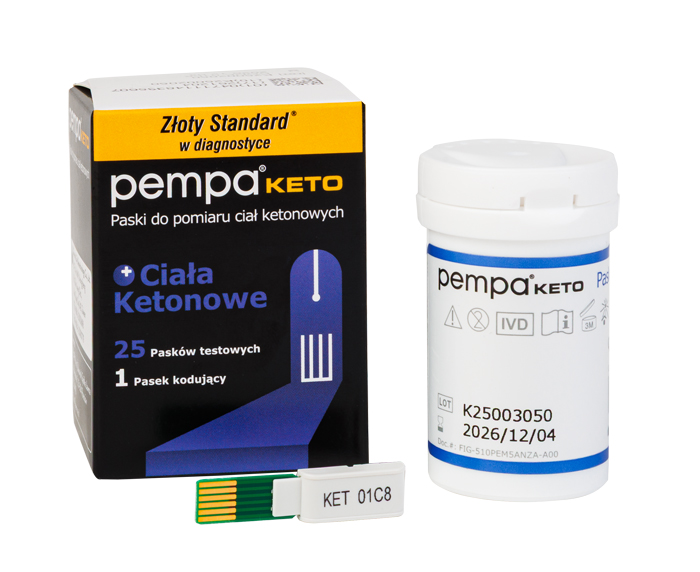 Pempa Keto 2w1 paski do pomiaru ciał ketonowych 